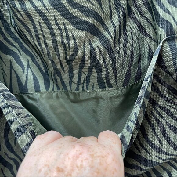 Baggallini Zebra Print Shoulder Bag Medium Two Straps Canvas Twist Lock Purse - Picture 12 of 12